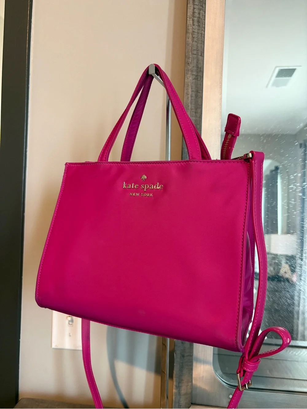 kate spade hot pink crossbody tote